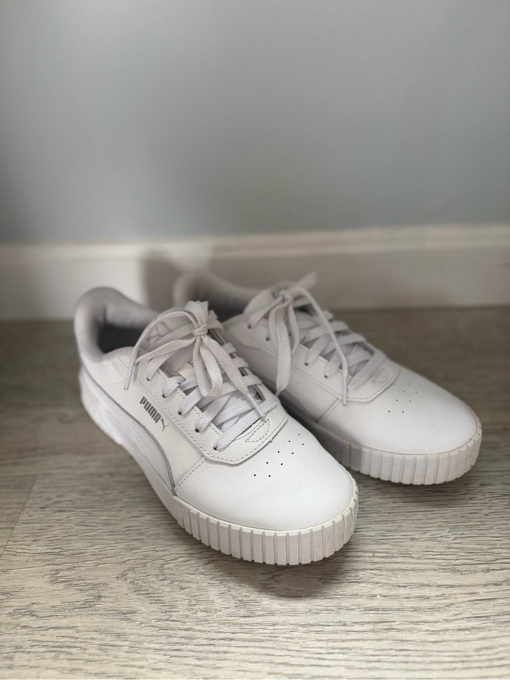 Puma Women’s White Low-Top Leather Sneakers